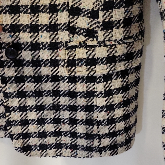 Talbots Women's Black and White Checkered Jacket - Picture 7 of 14